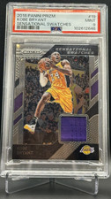 2018 Prizm Kobe Bryant GAME USED Jersey/Patch SENSATIONAL SWATCHES PSA 9 MINT picture