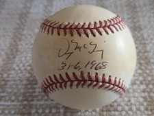 DENNY MCLAIN last 30 game winner signed Baseball INSCRIBED 