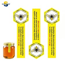 Tamper Proof Pure Honey Stickers 1.5 X 4 Inches Evident Seals Labels Honey Label picture