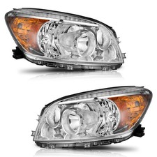 WEELMOTO Headlights For 2006-2008 Toyota RAV4 Chrome Housing Headlamp Left+Right picture