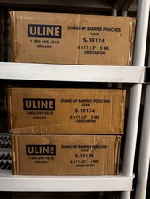 ULINE S-19174 Clear Stand Up Barrier Pouches 6” x 11” x 3” 5 Mil 1000/Case New picture