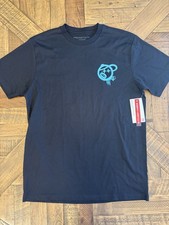 Baseball Lifestyle 101 Vandal Tee t-shirt Black Light Blue Men’s Medium G6 picture
