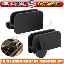 2PCS Upgrade For Jeep Sunrider Soft Top Front Side Bow Latch Kit Both Sides US picture