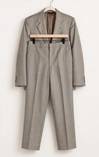 Vintage Adams Row Anderson Little Gray Plaid Windowpane 2Pc Mens Suit 40R 31x28 picture