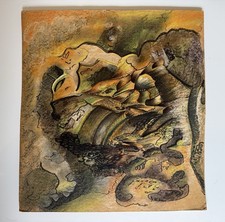 Gene Carroll Brown REPTILES 1973 Original Texas Prison Outsider Art Huntsville picture