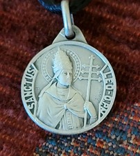 St. Pope Leo I Sterling Vintage & New Medal Catholic France Karo A. Penin picture
