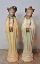 2 Vintage 1950s Plastic Virgin Mary Religious Figurine Figure Decor 3.75