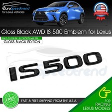 IS500 Letter Emblem For Lexus Gloss Black IS 500 Rear Trunk Logo Badge F-Sport picture