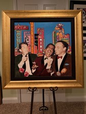 Rare Nelson De la Nuez Unique Hand Signed Twice & Framed “The Rat Pack” Pop Art picture