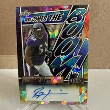 🔥2023 Leaf Metal Here Comes the Boom Ray Lewis Ravens #HCB-RL1 Autograph 1/1 🔥 picture