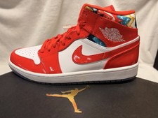 Size 11 - Jordan 1 Mid SE Barcelona Sweater CHILE RED/WHITE-POLLEN picture