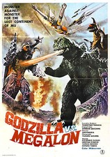 GODZILLA vs. MEGALON Movie POSTER Rare Mothra Ghidorah picture