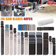 48PC T-shank Assorted Jig Saw Blades Set Wood Plastic Metal Cutting Jigsaw Blade picture