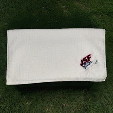 Lockheed Martin JSF White Golf Towel - F-35 Joint Strike Fighter Jet Plane -RARE picture
