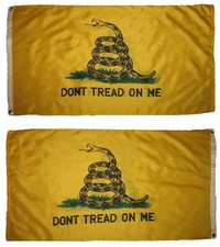 3x5 Gadsden Don't Tread on Me Heavy Duty Double Sided 3ply (w/ Liner) Grommets picture