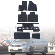 2013-2020 For Toyota Sienna Front-Rear Velour Floor Mats Carpet Anti-Slip 3 Row picture