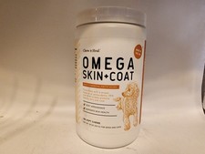 Chew + Heal Omega Skin Coat 180 Soft Chews Dogs Cats Salmon Oil Exp 08/28 picture