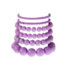 5/6Pcs Set Bohemian Colorful Mulyered Round Bead Stretch Adjustable Bracelet Ret picture