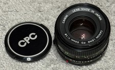 VINTAGE CANON CAMERA LENS FD 50MM 1:1.8 S.C. MADE IN JAPAN TESTED & WORKS RETRO picture