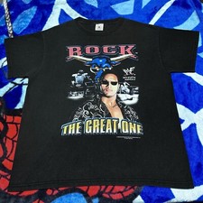 Vintage 2000 WWF The Rock The Great One Brahma Bull Wrestling T-Shirt Size L picture