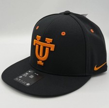 Nike Dri-Fit Tennessee Volunteers Vols UT Pro Cap Retro Black Fitted Hat 7 1/8 picture