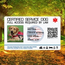 Service Dog Id Card Customized Holographic ESA  picture