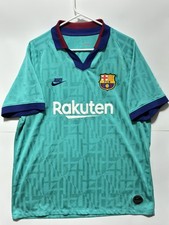 Nike FC Barcelona 2019/20 Third Jersey Teal Blue XL Replica Soccer Football Kit picture