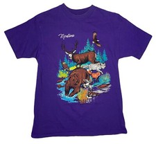 *VTG* Lifestyles 1990 Montana Save Wildlife Purple Shirt; Made in USA; L picture