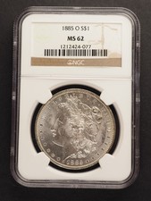 1885 O Morgan Silver Dollar NGC MS 62 -  G2498 picture