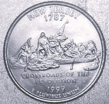 US 1999 P New Jersey 1787 Crossroads Revolution Quarter Circulated Ungraded picture
