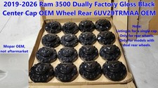 Black Factory Ram 3500 Center Cap OEM Wheel Dually Rear 2019 - 2026 6UV29TRMAA picture