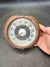 Vintage 1951-1952 Ford Trinch Speedometer MPH Gauge Cluster Assembly Housing picture