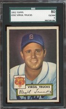 1952 Topps #262 VIRGIL TRUCKS graded SGC 6 picture