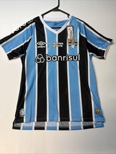 NWT Men's L Umbro Gremio 2024/25 Home Soccer Jersey Blue Black White picture