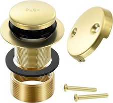 Tip-Toe Tub Trim Set Two-Hole Overflow Faceplate Replace Bath Drain Kit Bronze picture