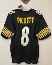 Pittsburgh Steelers 8 Kenny Pickett Autographed Black XL Beckett Jersey AZ17 picture