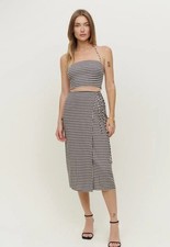Women’s Reformation Gingham Two-Piece Set | Size 8  picture