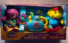 Barney Bathtime Pal Toot ‘n Squirt Sub BJ Bathtime Pal Combo Value Pack NEW picture