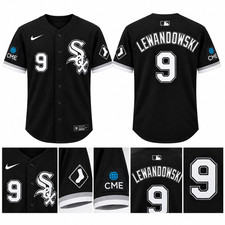 2026 Robert Lewandowski #9 Chicago White Sox Jersey, Baseball Fanmade Shirt picture