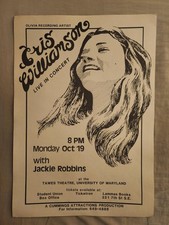 Cris Williamson Jackie Robbins Concert Poster-Excellent Condition-Very Nice picture