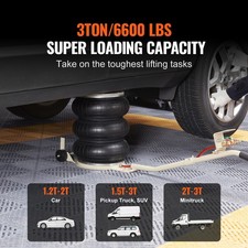 VEVOR Triple Bag Air Jack 3 Ton 6600 Lbs Pneumatic Jack For Car SUV Lifting picture