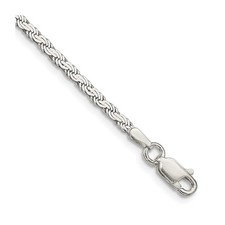 Sterling Silver Flat Rope 2.25-3.65mm 7-26