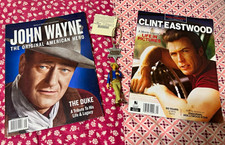 Vintage John Wayne Wayne Enterprises Ornament Clint Eastwood Made in America picture