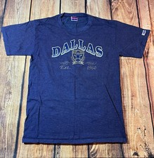 Vintage 90s Dallas Cowboys T-Shirt Men’s Large Blue NFL Football Trench Tag USA picture