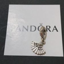 Pandora Hearts Aflutter Retired Sterling Silver Fan Dangle Bead - 791110 picture