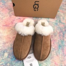 UGG Scuffette II Chestnut Slip On Sheepskin W Wool Flat Women's Slippers US6-11 picture