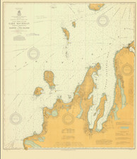 Lake Michigan Map Manitou and Fox Islands Traverse City Glen Lake Sleeping Bear picture