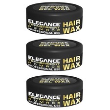 3 Pack Elegance transparent pomade hair wax 4.73 oz each container picture