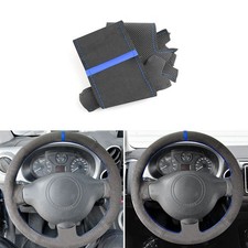 Suede Black-Blue Steering Wheel Leather Cover For Toyota Proace 2013-16 Citroen picture