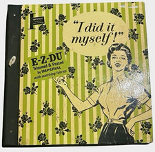 RARE 1965 Imperial E-Z-DU GIANT Wallpaper Fabric Sample Book MCM Showroom picture